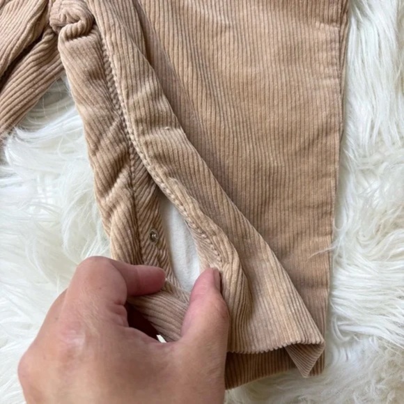 Ralph Lauren NWT Poplin Shirt & Corduroy Overall Set Vintage Khaki 9M - Picture 3 of 5